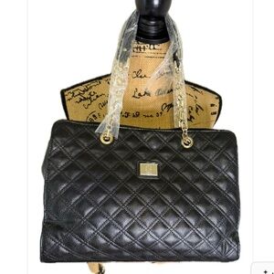 Christian Lacroix Black Quilted Shoulder Bag